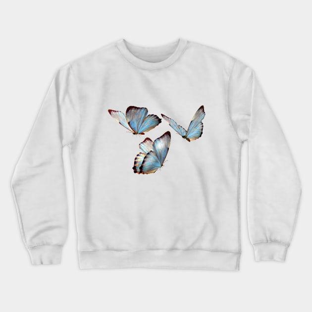 Blue butterflies Crewneck Sweatshirt by Riviera